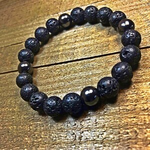 Men&#39;s Beaded Bracelet, pyrite bracelet, mens bracelet, beaded bracelet, stretch bracelet, jewelry, gifts for him, stackable bracelet