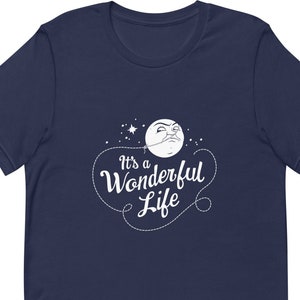 It&#39;s a Wonderful Life Film Replica Title With Moon - Unisex t-shirt