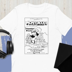 Steamboat Willie | Classic Cartoon Mouse 1928 Vintage Unisex t shirt