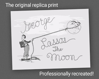 George Lassos the Moon A4 Print - Etsy