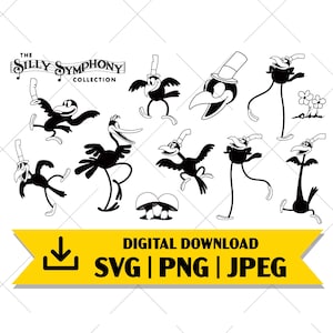 Symphonie idiote SVG | Oiseau de dessin animé de printemps | Téléchargement numérique