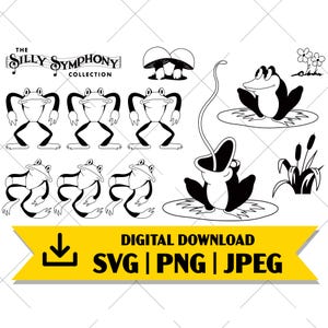 Dumme Symphonie SVG | Frühling Cartoon Frosch | Digitaler Download
