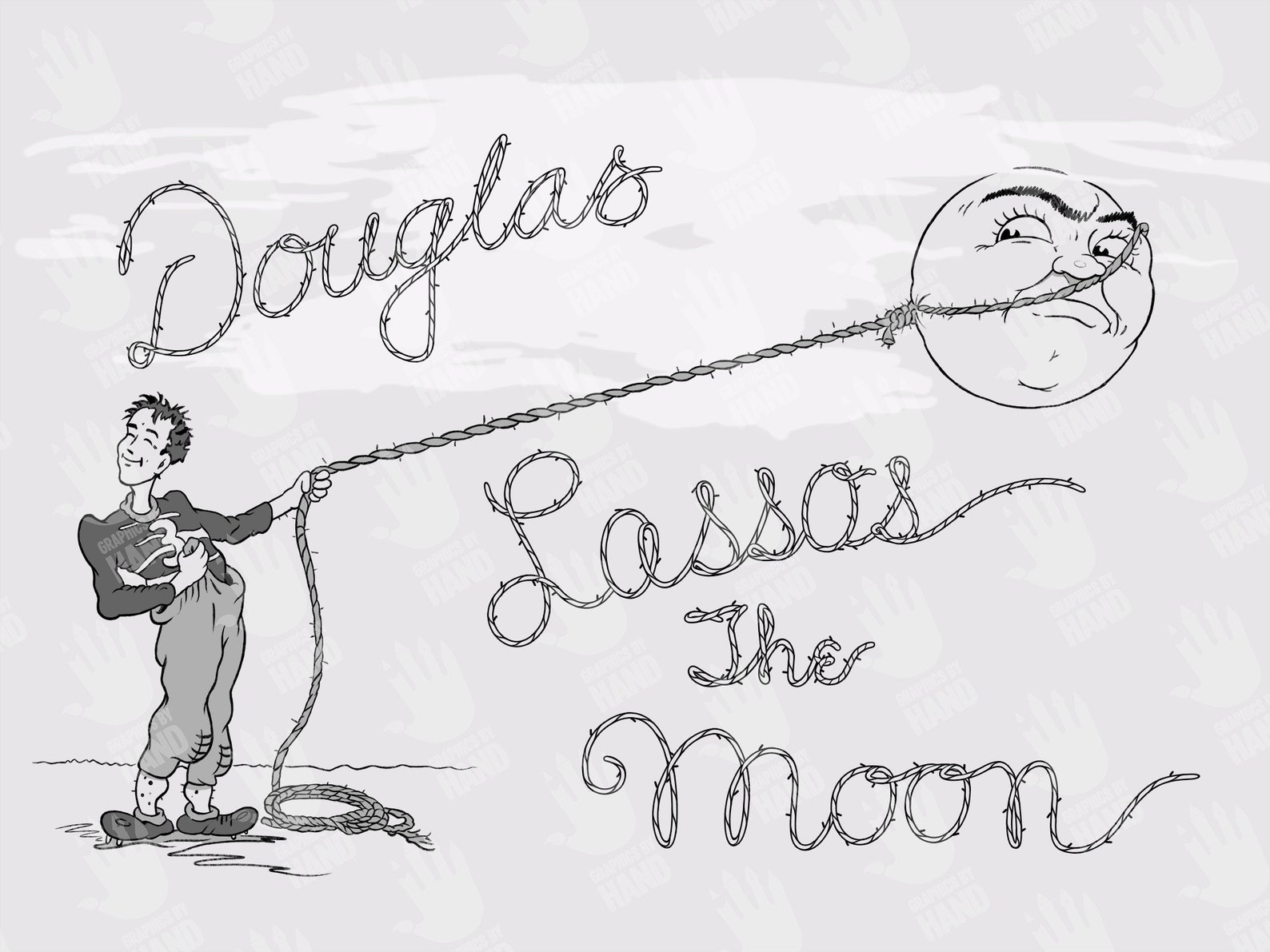 ORIGINAL Personalized George Lassos the Moon Replica Printable - Etsy UK