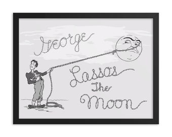 ORIGINAL It's a Wonderful Life - George Lassos the Moon framed replica film prop