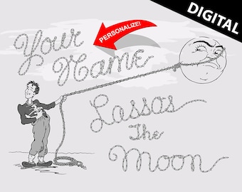 George Lassos the Moon A4 Print - Etsy