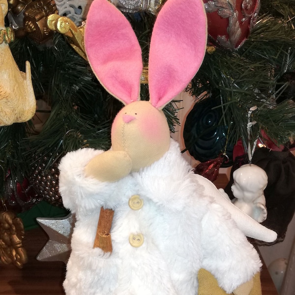 Noël Tilda Rabbit Hare Textile Doll Décoration Maison 27cm