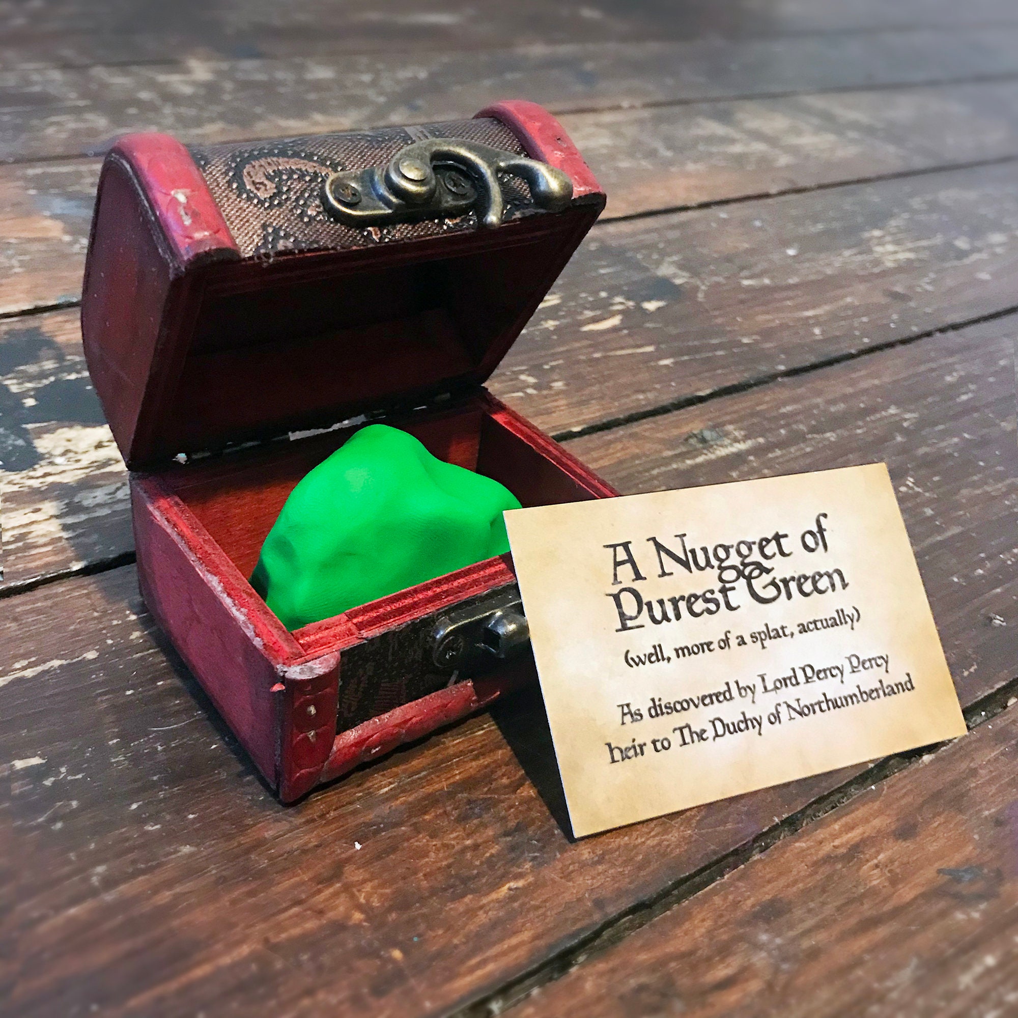 Nugget of Purest Green well More of a Splat Actually in Etsy UK