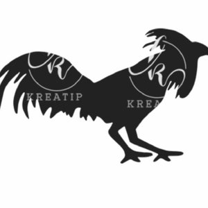 Fighting Rooster Silhouette Cutfile, Rooster Design, Chicken SVG, Rooster Sublimation, Rooster SVG, Svg File For Cameo Cricut Decal dxf