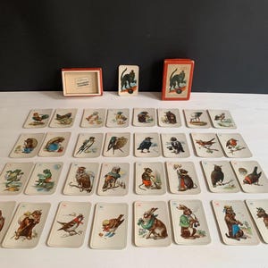 Juego de cartas Schwarzer Peter, 1940, antiguo juego Mistigri