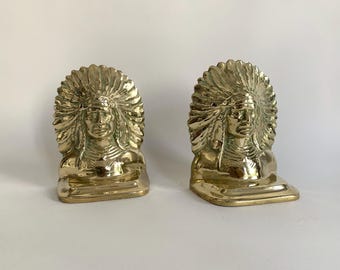 Vintage Cast Iron Single Indian Warrior Bookend - Etsy