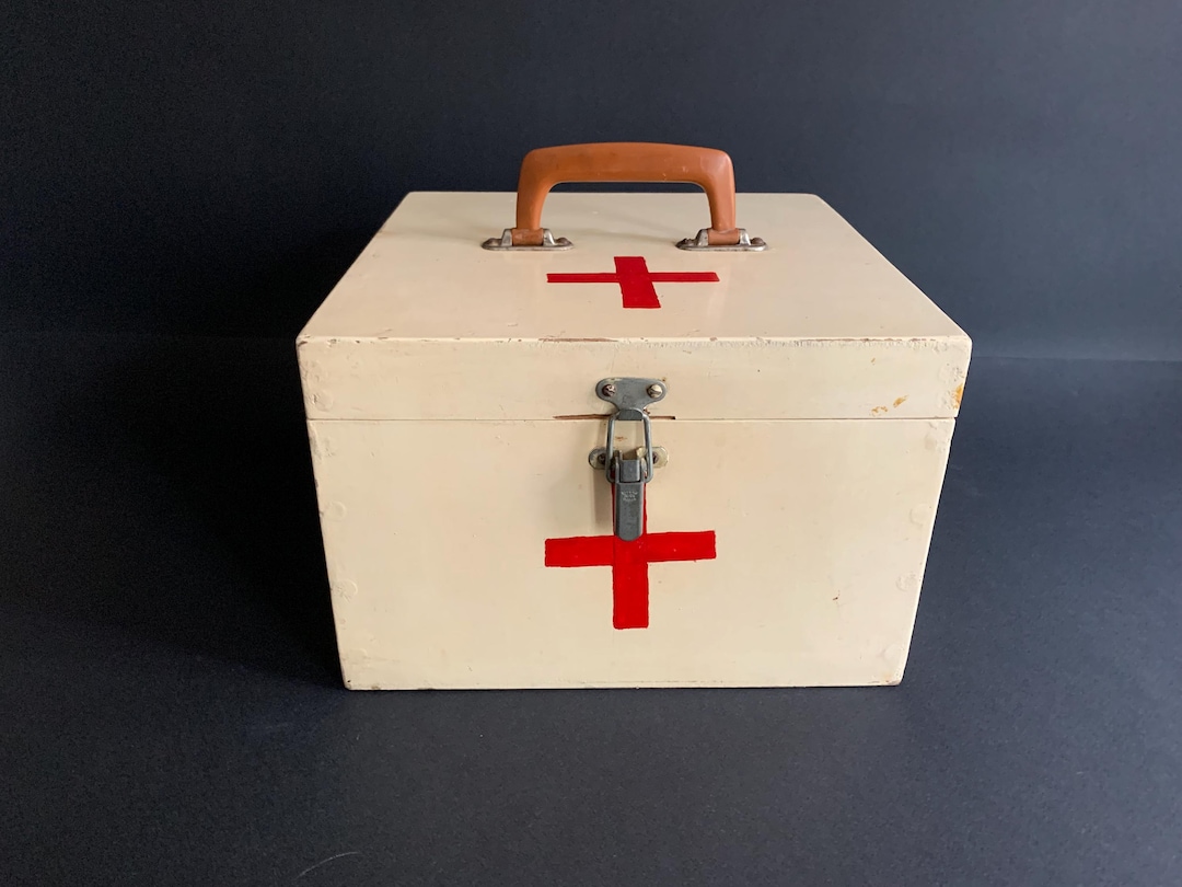 Red Cross Case Wooden Medicine Chest – Vintage Red Cross Case, 1950s - Etsy