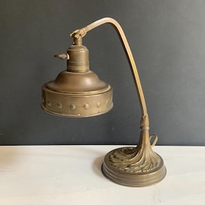 Belle époque desk lamp in bronze, brass and copper – Early 1900s