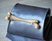 Human Bone Tie Clip - femur replica tie bar - victorian men accessories - hand made Tie Tack