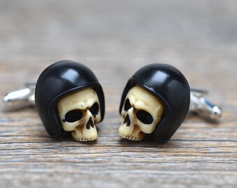 SKULL RIDER cufflinks - stylish biker accessory