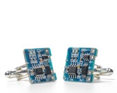 Circuit board cufflinks - Hand made PCB cuff links - Arduino accessories