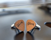 Cufflinks wood Guitar Pick - Gibson men cufflinks - Perfect wedding cufflinks - custom cufflinks