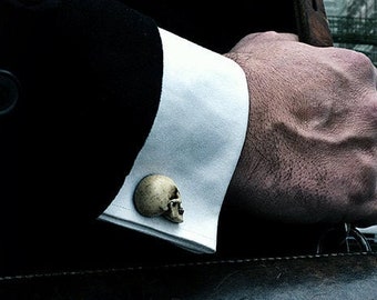 Free shipping Skull Cufflinks - Chic Hand made skull cuff links