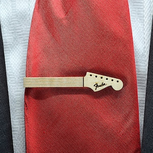 Wedding tie clip Fender stratocaster Tie track image 1