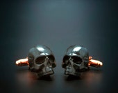Precious Hand made Ebony Skull Cufflinks
