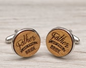 Wedding Cufflinks - Father of the Bride - Very elegant wooden wedding ceremony cuff links