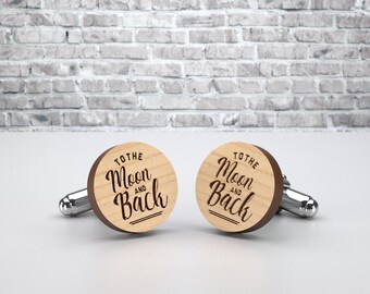 Goth Chic Unconventional Hand Made By Gothchicaccessories - to the moon and back custom cufflinks handmade wedding wood cuff links ideal for groom groomsmen usher and best man