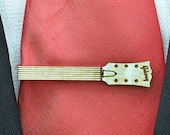 Guitar neck Tie Clip - Wood tie bar for guitar lover - Perfect gifts for men - Custom tie clips on request