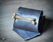 Human Bone Tie Clip - femur replica tie bar - victorian men accessories - hand made Tie Tack