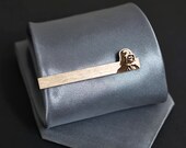 Wooden Tie Clip - Star Wars tie bar - DARTH VADER gift for him - Wedding mens accessories