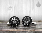 Star Wars cufflinks - DARTH VADER helmet - Very elegant mens cuff links