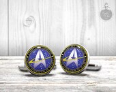STAR TREK Wedding Cufflinks - Very elegant wedding team cuff links