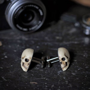 Free shipping Skull Cufflinks Chic Hand made skull cuff links image 3