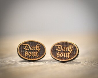 DARK SOUL cufflinks - Wood  elegant cuff links