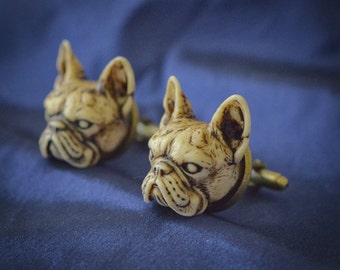 French Bulldog Cufflinks - Groom, Groomsman, Valentine Day