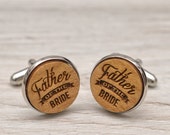 Wedding Cufflinks - Father of the Bride - Very elegant wooden wedding ceremony cuff links