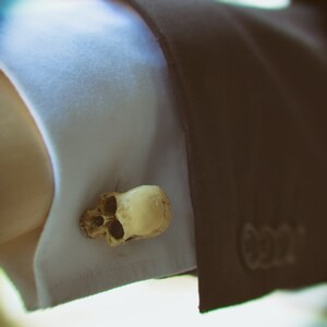 Skull cufflinks Hand made wedding accessories image 2