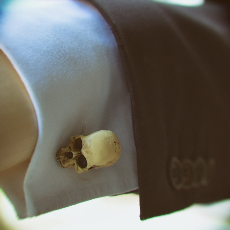 Skull cufflinks Hand made wedding accessories image 2