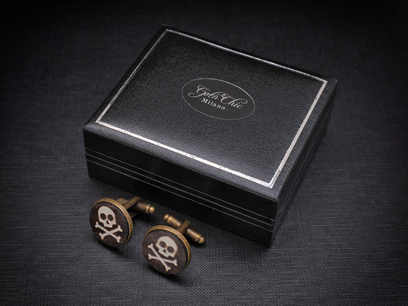 Skull Cufflinks Rosewood Hand Inlaid With Bone Etsy