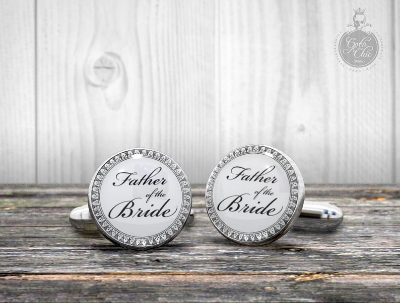 Wedding Cufflinks Father of the Bride Very elegant wedding ceremony cuff links image 2