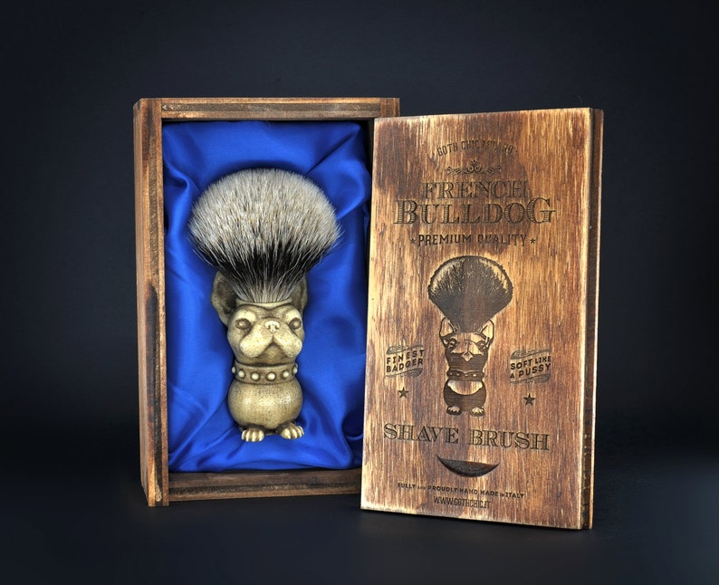 French Bulldog Shaving brush Hand made finest badger Shave Etsy