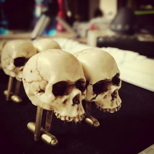 Skull cufflinks Hand made wedding accessories image 9