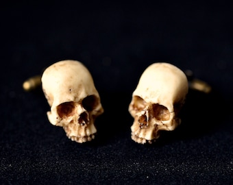 Skull cufflinks- Hand made wedding accessories - model 2