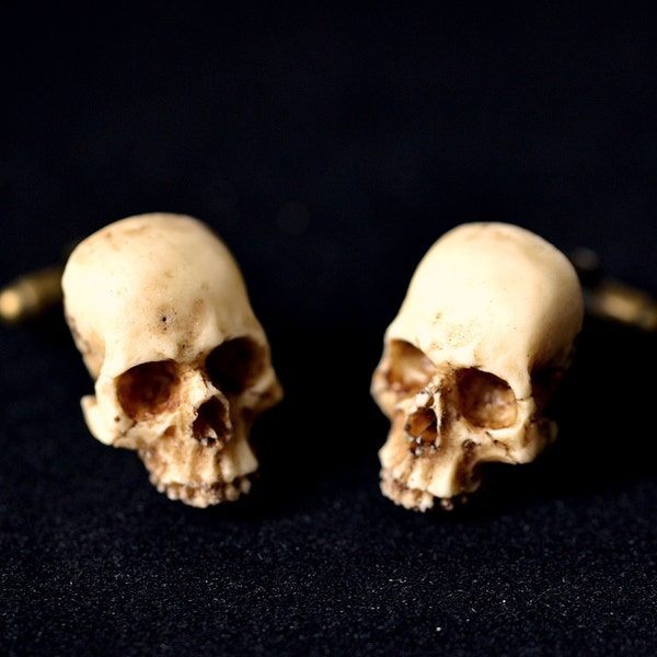 Skull cufflinks- Hand made wedding accessories - model 2