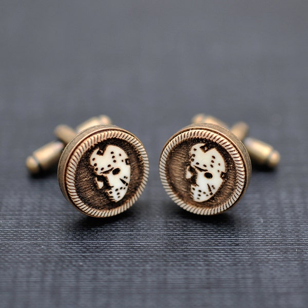 Cufflinks Friday the 13th  - Vintage style acrylic cuff links