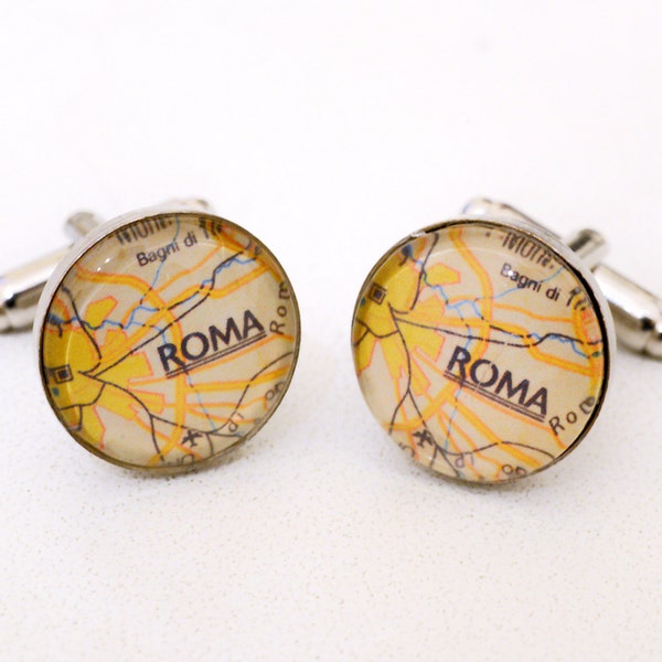 Rome map cufflinks - The great BEAUTY cuff links