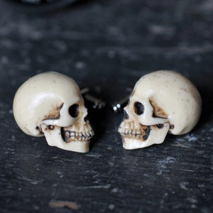 Free shipping Skull Cufflinks Chic Hand made skull cuff links image 2