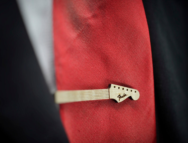 Wedding tie clip Fender stratocaster Tie track image 3