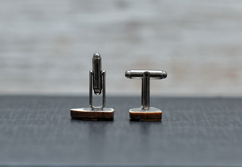 WOOD cufflinks  V for Vendetta  Guy Fawkes mask elegant cuff image 4