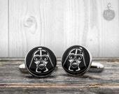 Star Wars cufflinks - DARTH VADER helmet - Very elegant mens cuff links