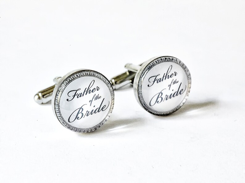 Wedding Cufflinks Father of the Bride Very elegant wedding ceremony cuff links image 1