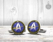 STAR TREK Wedding Cufflinks - Very elegant wedding team cuff links